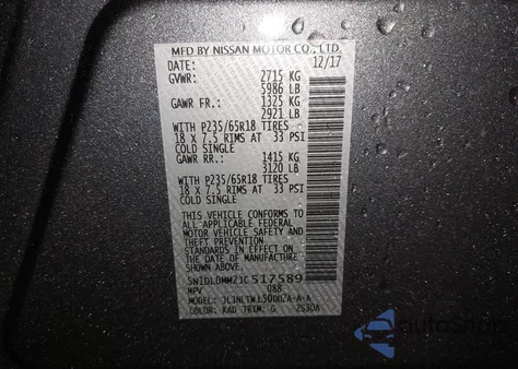 2018 Infiniti Qx60 from USA, damaged, VIN 5N1DL0MM2JC517589